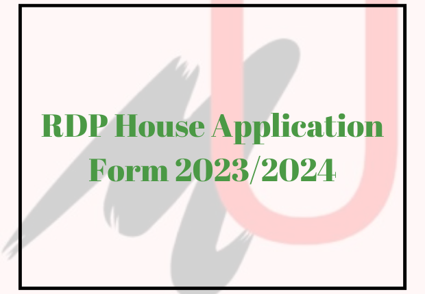 RDP House Application Form 2023/2024