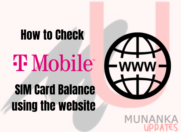 Check T-Mobile SIM Card Balance using T-Mobile website
