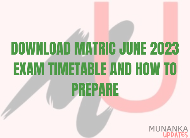 Matric June 2023 Exam Timetable