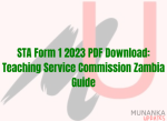 STA Form 1 2023 PDF Download For Free: Zambia TCZ