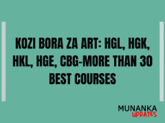 Kozi Bora za Art: HGL, HGK, HKL, HGE, CBG-More than 30 Best COURSES
