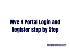 Mvc 4 Portal Login and Register step by Step
